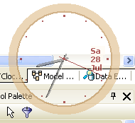 Clock with mouse on