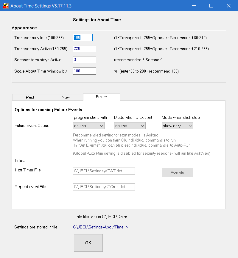 Future Settings Future settings