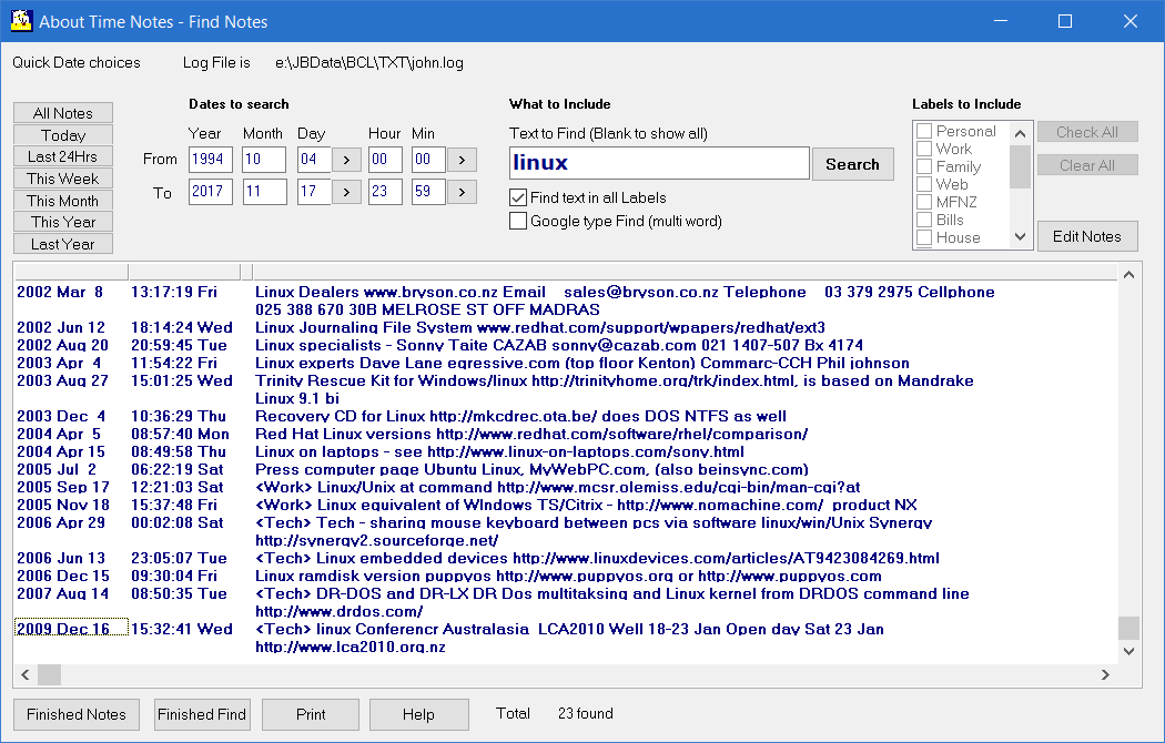 Finding Notes Finding Notes